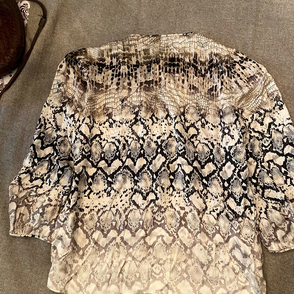 Giambattista Valli Snakeskin Print Blouse